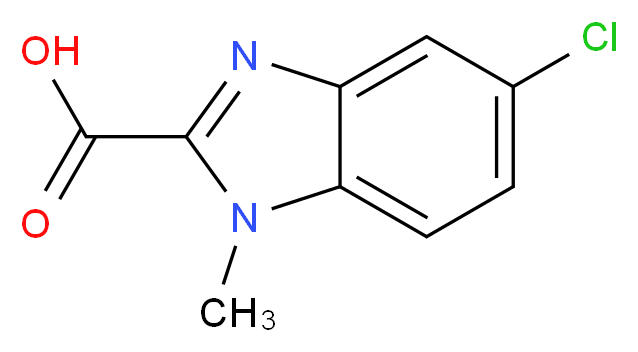 5-Chloro-1-methyl-1H-benzoimidazole-2-carboxylic acid_分子结构_CAS_)