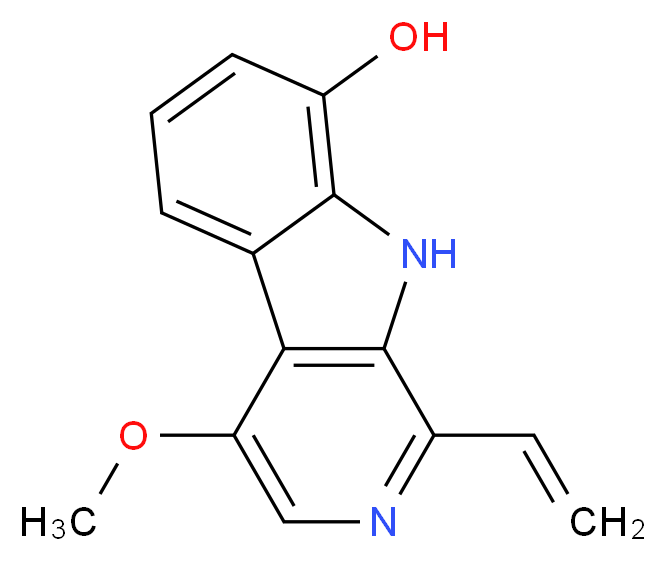 1-ethenyl-4-methoxy-9H-pyrido[3,4-b]indol-8-ol_分子结构_CAS_100234-59-1