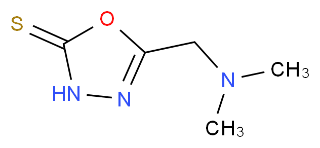 5-((dimethylamino)methyl)-1,3,4-oxadiazole-2(3H)-thione_分子结构_CAS_33083-43-1)