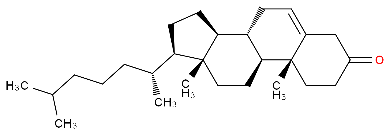 (1S,2R,10S,11S,14R,15R)-2,15-dimethyl-14-[(2R)-6-methylheptan-2-yl]tetracyclo[8.7.0.0<sup>2</sup>,<sup>7</sup>.0<sup>1</sup><sup>1</sup>,<sup>1</sup><sup>5</sup>]heptadec-7-en-5-one_分子结构_CAS_601-54-7