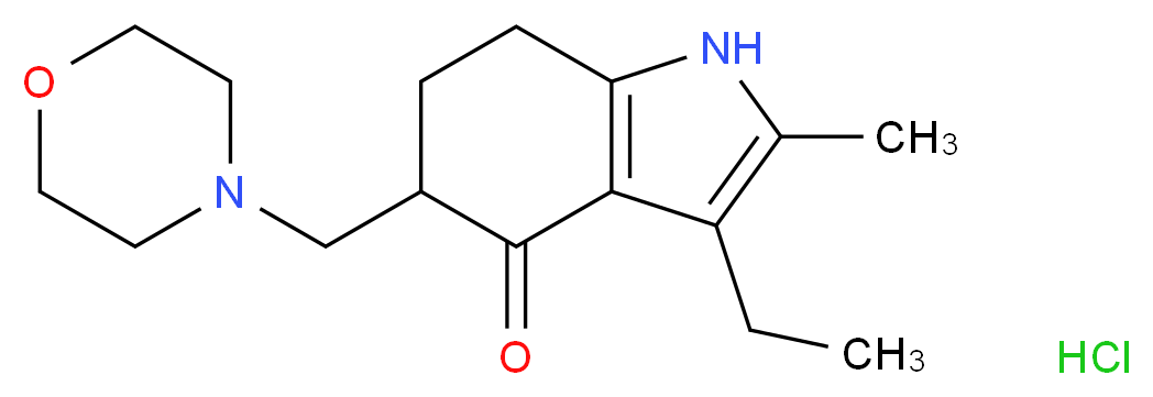 3-ethyl-2-methyl-5-(morpholin-4-ylmethyl)-4,5,6,7-tetrahydro-1H-indol-4-one hydrochloride_分子结构_CAS_)