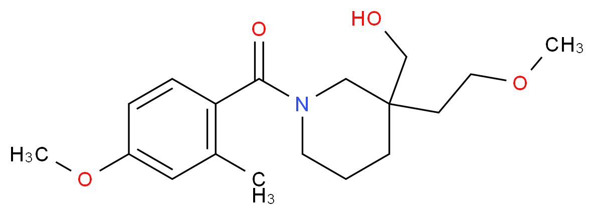 [3-(2-methoxyethyl)-1-(4-methoxy-2-methylbenzoyl)-3-piperidinyl]methanol_分子结构_CAS_)