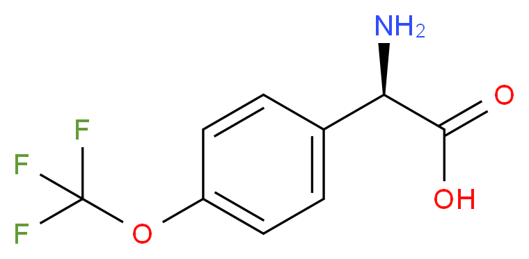 (2R)-2-AMINO-2-[4-(TRIFLUOROMETHOXY)PHENYL]ACETIC ACID_分子结构_CAS_709609-25-6)