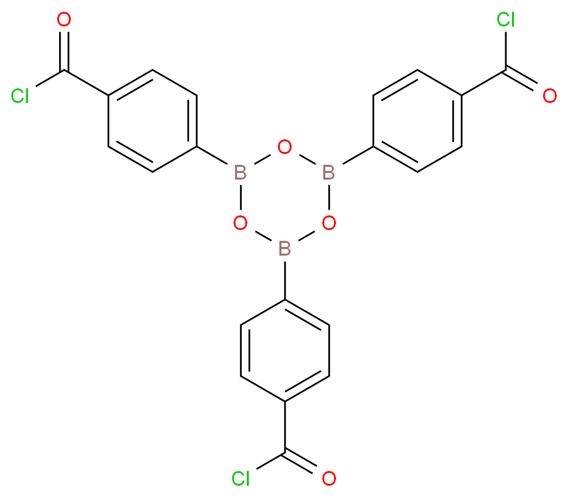 4-氯羰基苯硼酸酐_分子结构_CAS_332154-57-1)