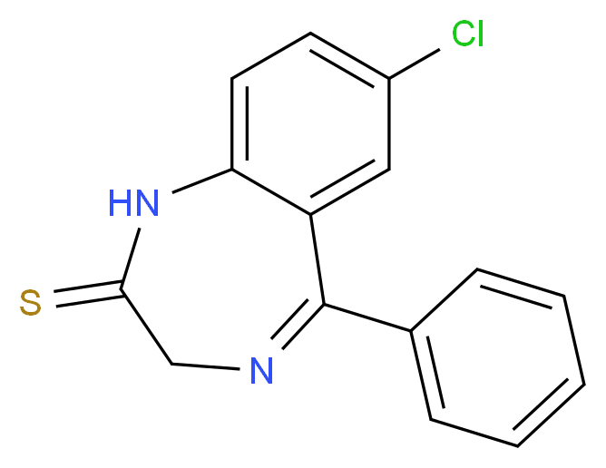 7-Chloro-1,3-dihydro-5-phenyl-2H-1,4-benzodiazepine-2-thione_分子结构_CAS_4547-02-8)