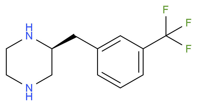 (2S)-2-{[3-(trifluoromethyl)phenyl]methyl}piperazine_分子结构_CAS_612502-34-8