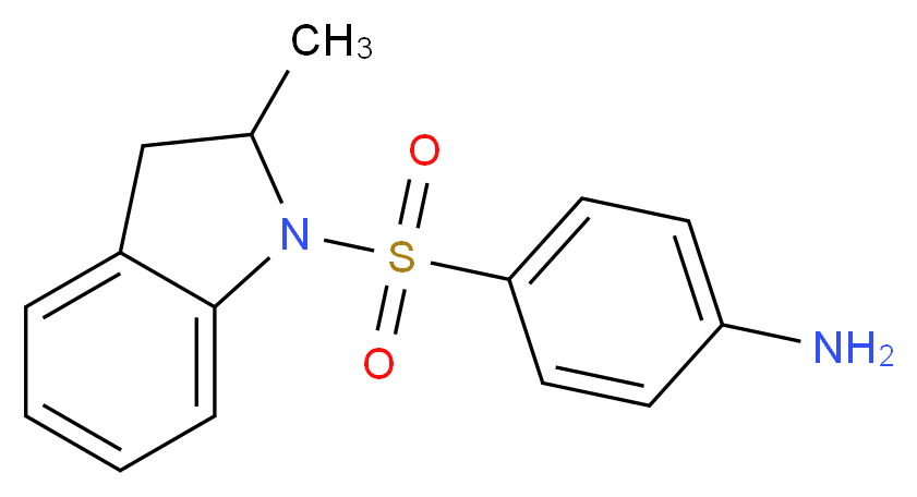 4-[(2-Methyl-2,3-dihydro-1H-indol-1-yl)sulfonyl]-aniline_分子结构_CAS_774586-92-4)