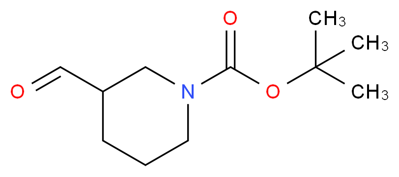 3-Formyl-N-(tert-butoxycarbonyl)piperidine_分子结构_CAS_118156-93-7)