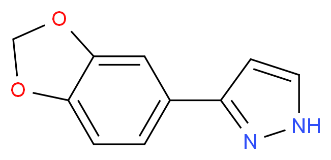 3-(2H-1,3-benzodioxol-5-yl)-1H-pyrazole_分子结构_CAS_141791-06-2