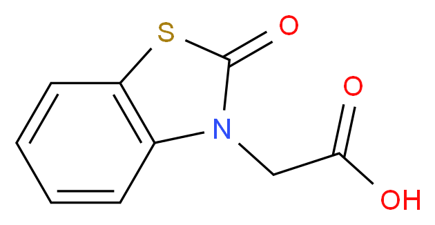 (2-Oxo-1,3-benzothiazol-3(2H)-yl)acetic acid_分子结构_CAS_)