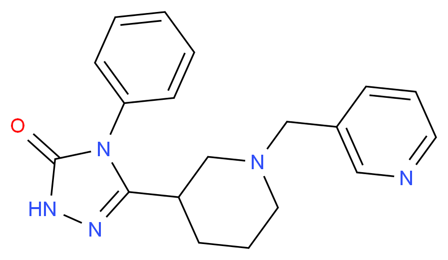 4-phenyl-5-[1-(3-pyridinylmethyl)-3-piperidinyl]-2,4-dihydro-3H-1,2,4-triazol-3-one_分子结构_CAS_)