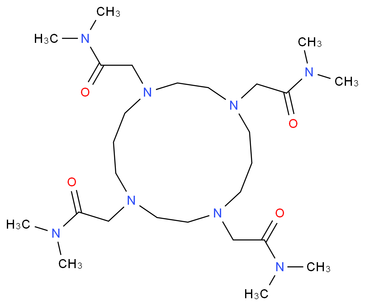 1,4,8,11-四(二甲基氨基乙酸甲基)-1,4,8,11-四氮杂环十四烷_分子结构_CAS_345612-68-2)