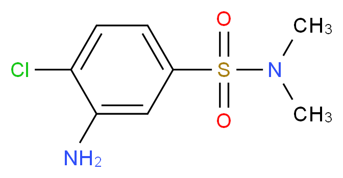 3-Amino-4-chloro-N,N-dimethylbenzenesulfonamide_分子结构_CAS_100313-81-3)