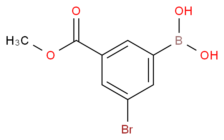 [3-bromo-5-(methoxycarbonyl)phenyl]boronic acid_分子结构_CAS_913835-87-7