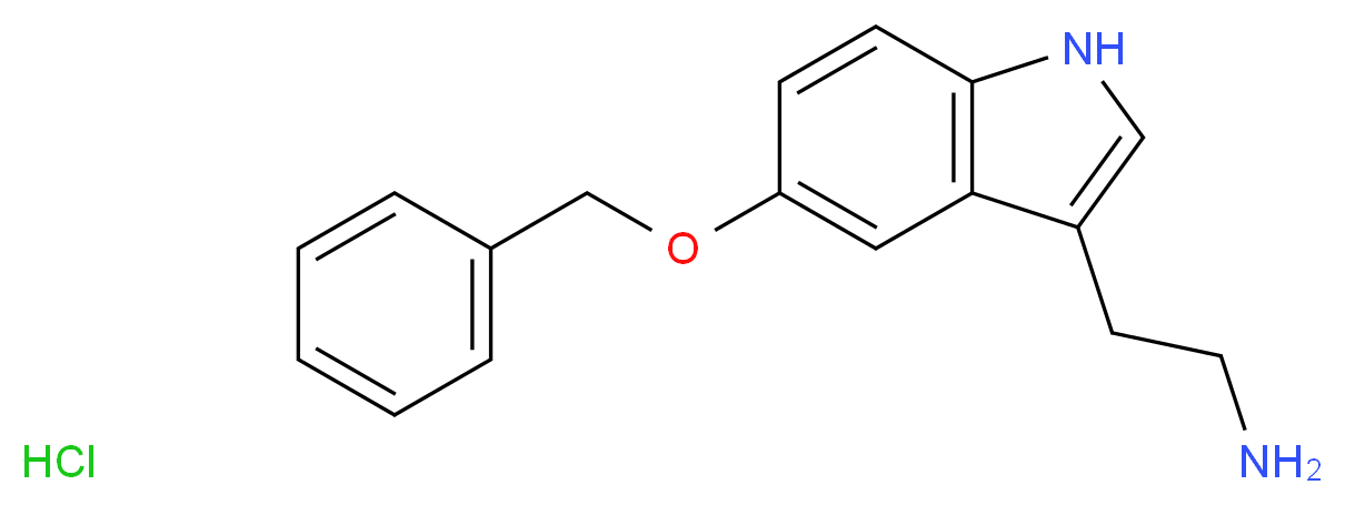 2-[5-(benzyloxy)-1H-indol-3-yl]ethan-1-amine hydrochloride_分子结构_CAS_52055-23-9