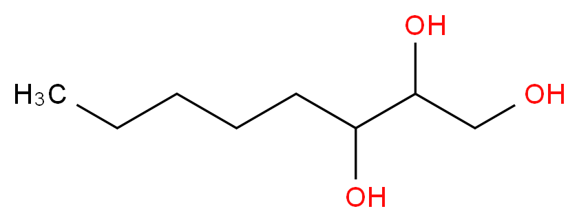 octane-1,2,3-triol_分子结构_CAS_112196-85-7