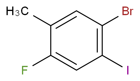 1-bromo-4-fluoro-2-iodo-5-methylbenzene_分子结构_CAS_202865-75-6