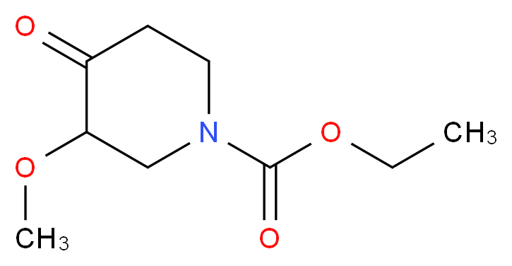 ethyl 3-methoxy-4-oxopiperidine-1-carboxylate_分子结构_CAS_83863-72-3