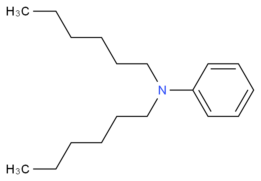 N,N-dihexylaniline_分子结构_CAS_4430-09-5