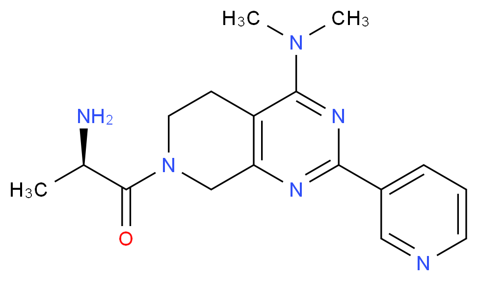 7-[(2R)-2-aminopropanoyl]-N,N-dimethyl-2-pyridin-3-yl-5,6,7,8-tetrahydropyrido[3,4-d]pyrimidin-4-amine_分子结构_CAS_)