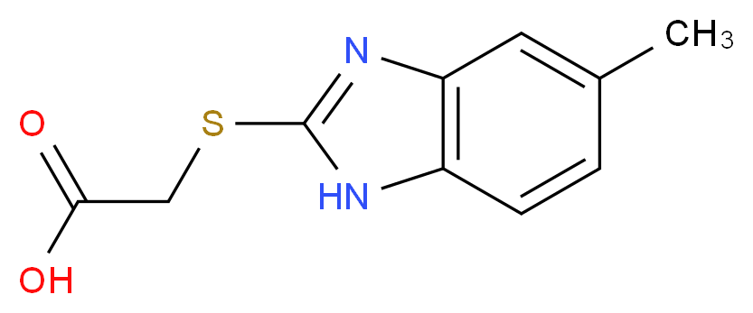 (5-Methyl-1H-benzoimidazol-2-ylsulfanyl)-acetic acid_分子结构_CAS_)