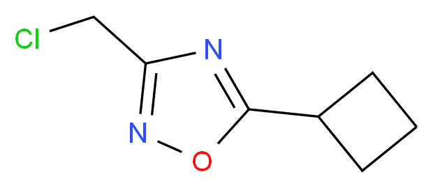 3-(Chloromethyl)-5-cyclobutyl-1,2,4-oxadiazole_分子结构_CAS_)