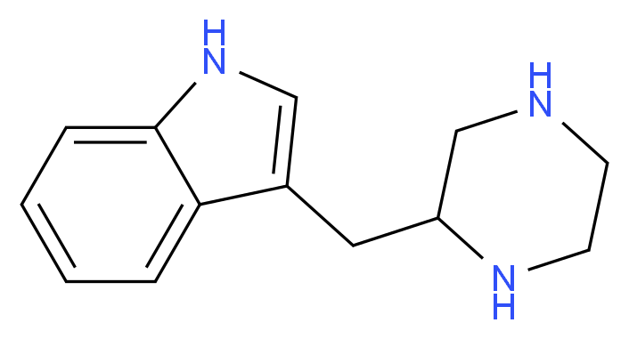 3-[(piperazin-2-yl)methyl]-1H-indole_分子结构_CAS_684283-08-7