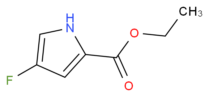 ethyl 4-fluoro-1H-pyrrole-2-carboxylate_分子结构_CAS_1093873-80-3