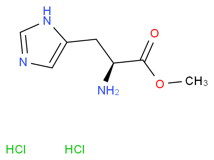 methyl (2S)-2-amino-3-(1H-imidazol-5-yl)propanoate dihydrochloride_分子结构_CAS_7389-87-9