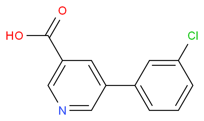 5-(3-CHLOROPHENYL)PYRIDINE-3-CARBOXYLIC ACID_分子结构_CAS_375853-95-5)