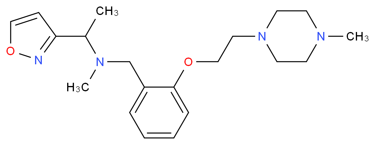 (1-isoxazol-3-ylethyl)methyl{2-[2-(4-methylpiperazin-1-yl)ethoxy]benzyl}amine_分子结构_CAS_)