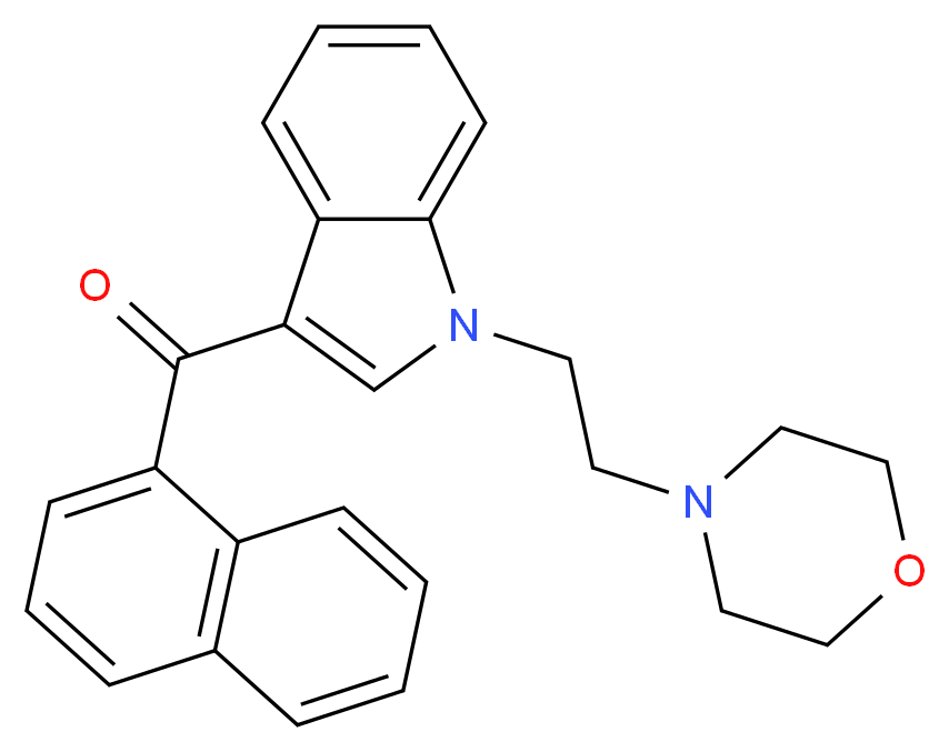 [1-{2-(4-Morpholinyl)ethyl}-1H-indol-3-yl]-1-naphthalenylmethanone  _分子结构_CAS_103610-04-4)