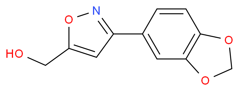 (3-BENZO[1,3]DIOXOL-5-YL-ISOXAZOL-5-YL)-METHANOL_分子结构_CAS_438565-34-5)