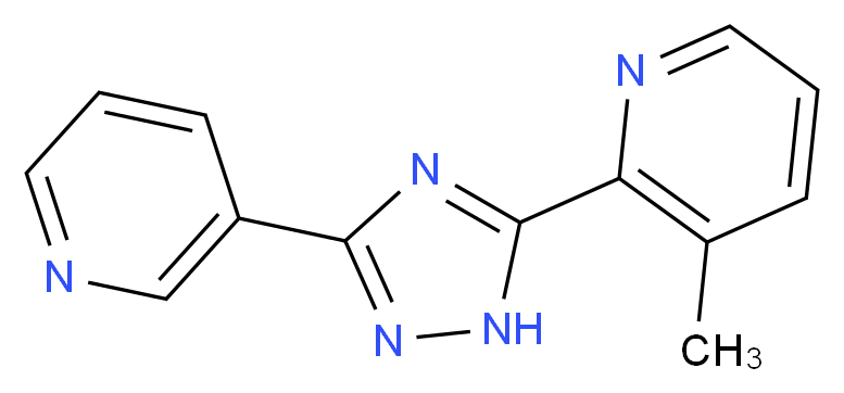 3-methyl-2-(3-pyridin-3-yl-1H-1,2,4-triazol-5-yl)pyridine_分子结构_CAS_)