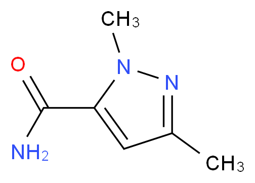 1,3-Dimethyl-1H-pyrazole-5-carboxamide_分子结构_CAS_136678-93-8)