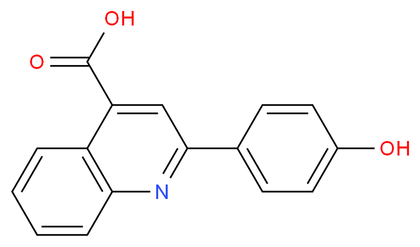 2-(4-Hydroxy-phenyl)-quinoline-4-carboxylic acid_分子结构_CAS_)