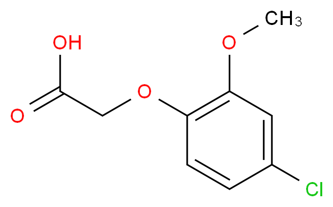 2-(4-chloro-2-methoxyphenoxy)acetic acid_分子结构_CAS_56913-08-7