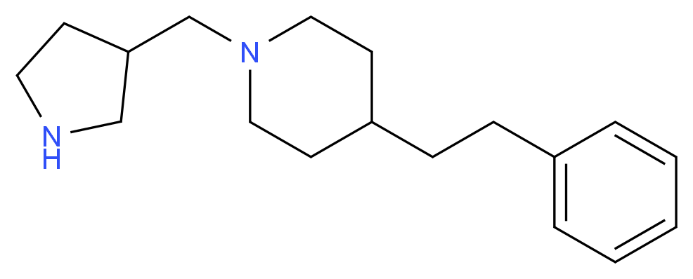 4-(2-phenylethyl)-1-(3-pyrrolidinylmethyl)piperidine_分子结构_CAS_)