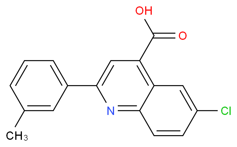 6-Chloro-2-(3-methylphenyl)quinoline-4-carboxylic acid_分子结构_CAS_724749-61-5)