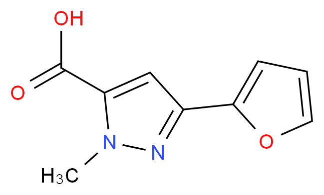 3-(Fur-2-yl)-1-methyl-1H-pyrazole-5-carboxylic acid 97%_分子结构_CAS_859851-00-6)