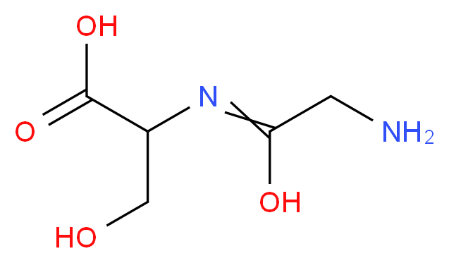 2-[(2-amino-1-hydroxyethylidene)amino]-3-hydroxypropanoic acid_分子结构_CAS_7361-43-5