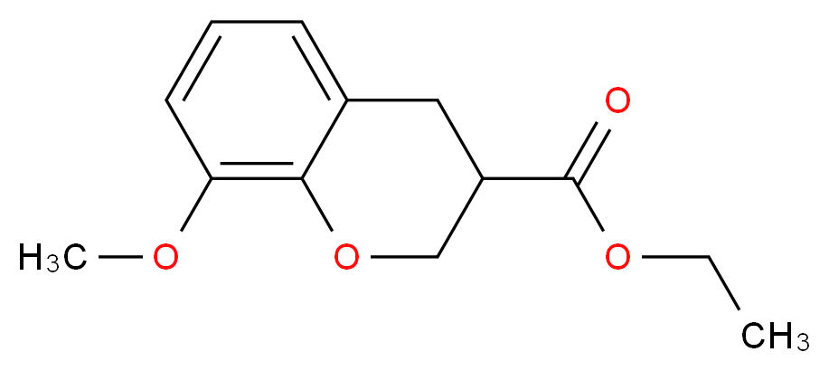 8-METHOXY-CHROMAN-3-CARBOXYLIC ACID ETHYL ESTER_分子结构_CAS_221185-47-3)