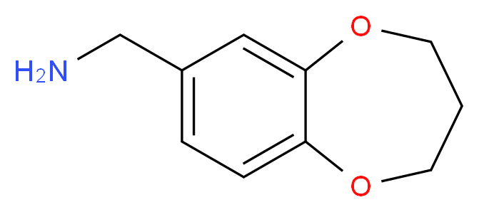 3,4-dihydro-2H-1,5-benzodioxepin-7-ylmethylamine_分子结构_CAS_23475-00-5)