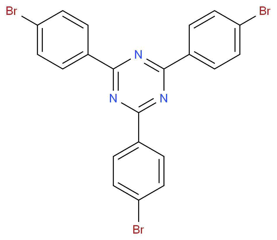 tris(4-bromophenyl)-1,3,5-triazine_分子结构_CAS_30363-03-2