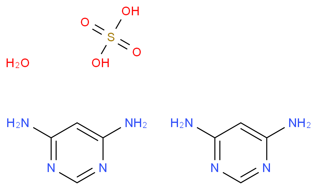 bis(pyrimidine-4,6-diamine) sulfuric acid hydrate_分子结构_CAS_207226-28-6