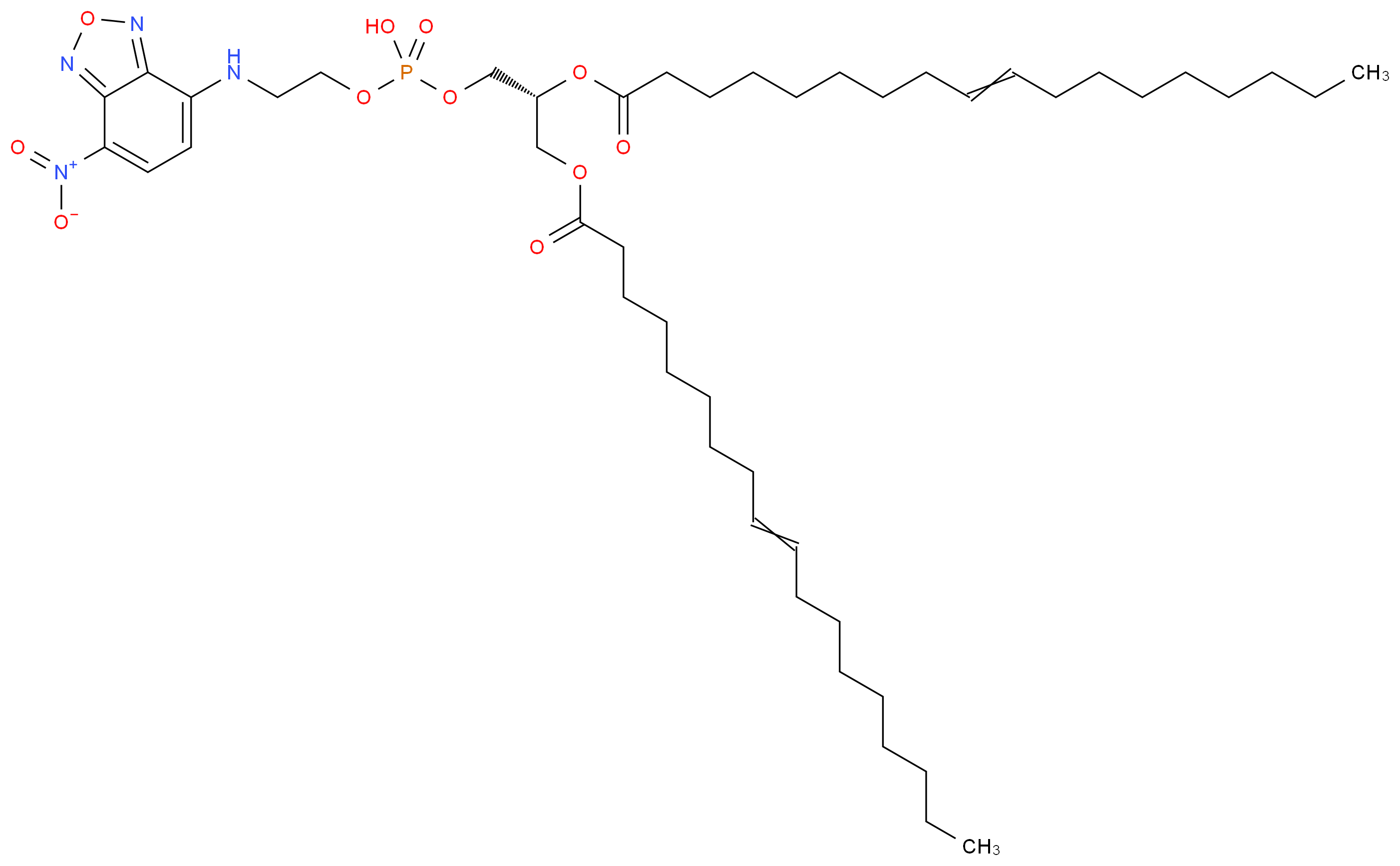 [(2R)-2,3-bis(octadec-9-enoyloxy)propoxy]({2-[(7-nitro-2,1,3-benzoxadiazol-4-yl)amino]ethoxy})phosphinic acid_分子结构_CAS_137819-86-4