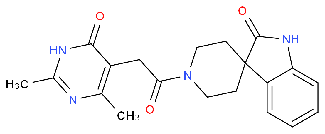 1'-[(2,4-dimethyl-6-oxo-1,6-dihydropyrimidin-5-yl)acetyl]spiro[indole-3,4'-piperidin]-2(1H)-one_分子结构_CAS_)