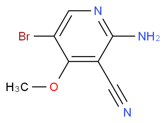 2-amino-5-bromo-4-methoxypyridine-3-carbonitrile_分子结构_CAS_951884-75-6