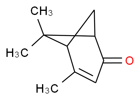 4,6,6-trimethylbicyclo[3.1.1]hept-3-en-2-one_分子结构_CAS_80-57-9