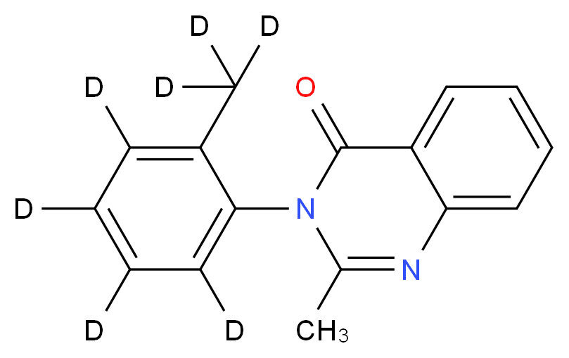 2-methyl-3-[2-(<sup>2</sup>H<sub>3</sub>)methyl(<sup>2</sup>H<sub>4</sub>)phenyl]-3,4-dihydroquinazolin-4-one_分子结构_CAS_136765-41-8